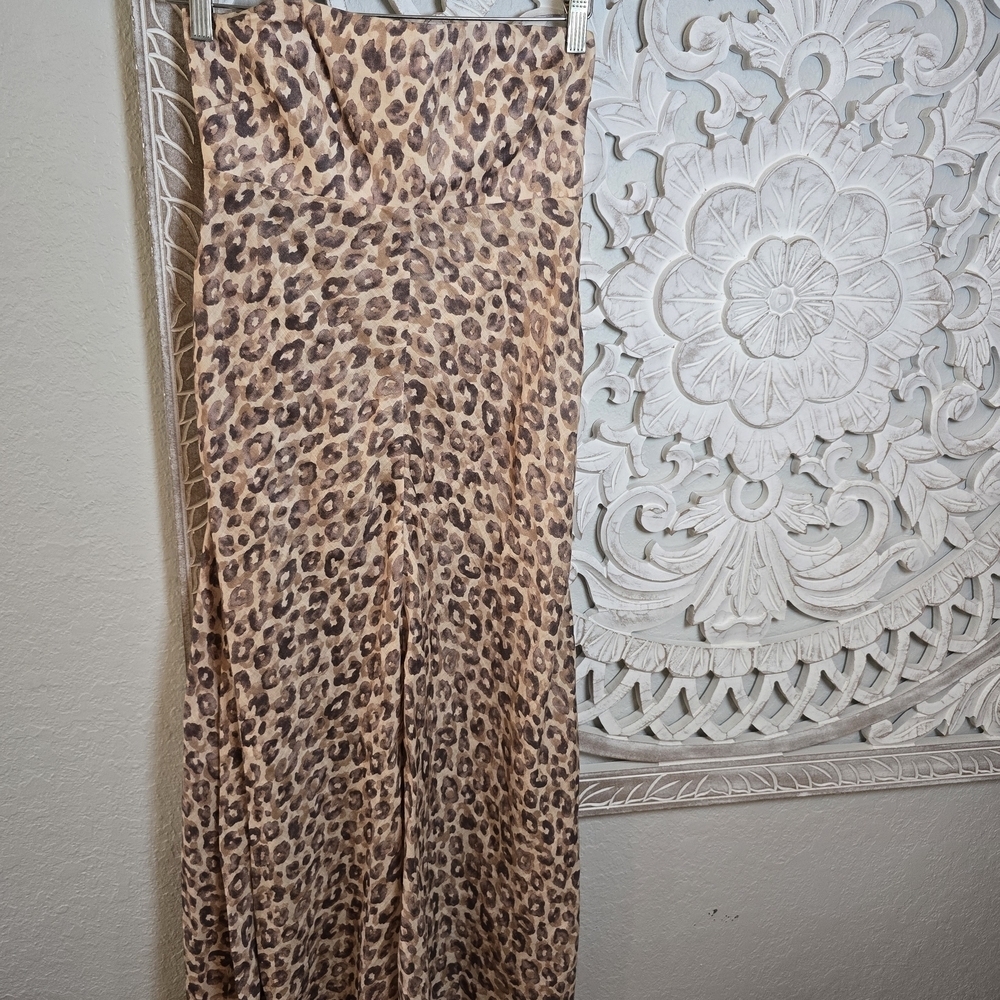 Zimmermann Women's Melody Strapless Maxi Dress in Leopard Size 1 - Picture 3 of 12